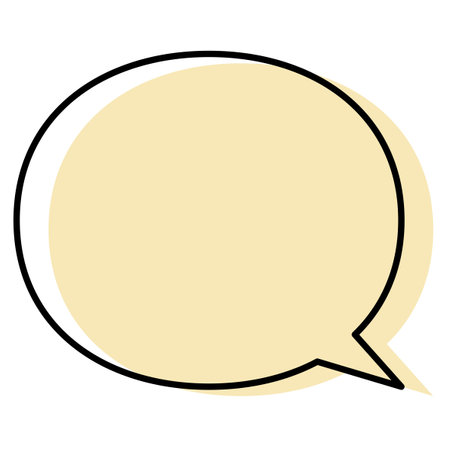 Vector illustration of a simple speech bubble. Single item, frameのイラスト素材