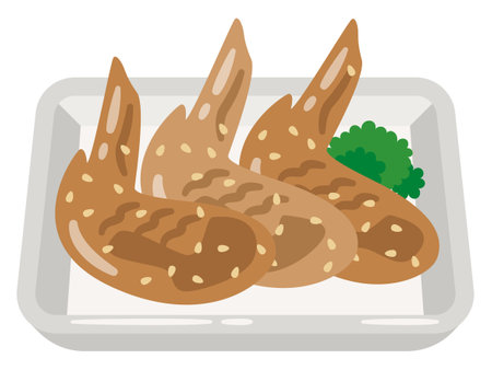 Simple vector illustration of chicken wingsのイラスト素材