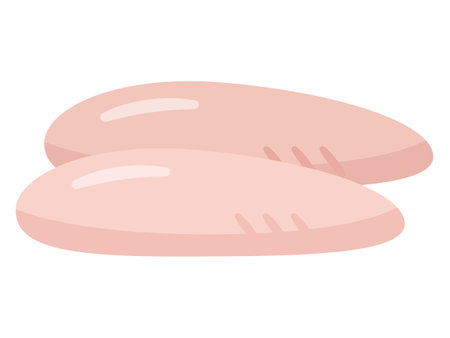 Chicken raw meat simple vector illustrationのイラスト素材
