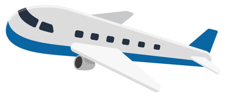 Simple vector illustration of an airplaneのイラスト素材