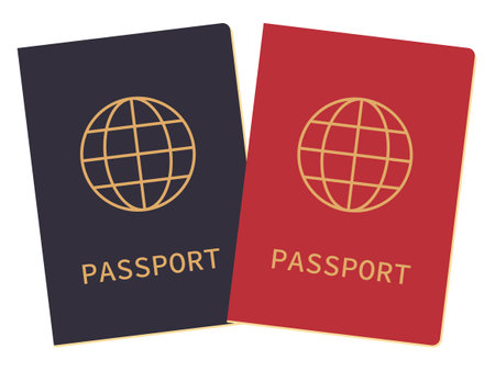 Passport simple vector illustration set.のイラスト素材
