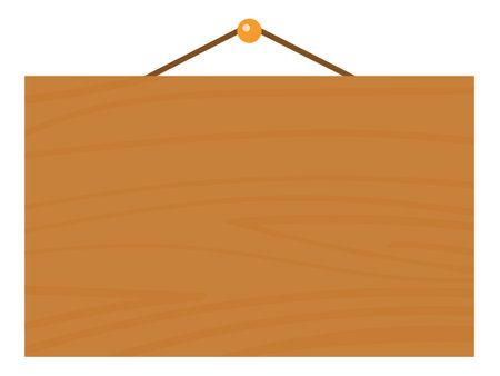 Simple vector illustration of a wooden signのイラスト素材
