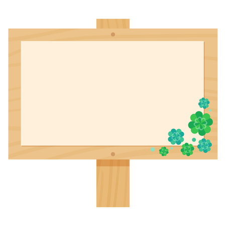 Simple vector illustration of a wooden signのイラスト素材