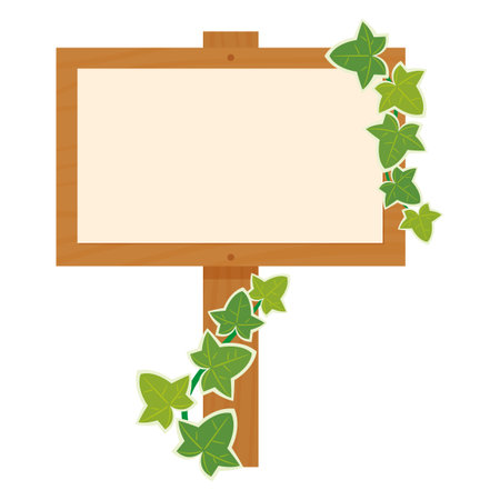 Simple vector illustration of a wooden signのイラスト素材