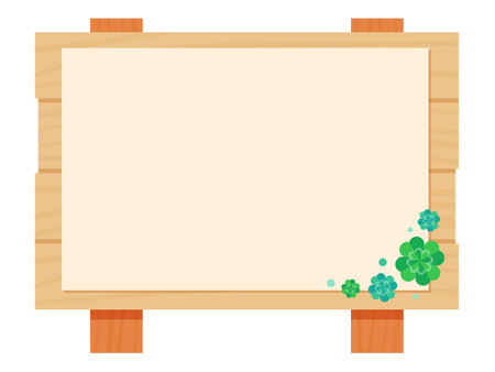Simple vector illustration of a wooden signのイラスト素材