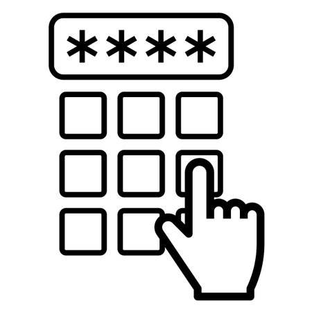 Illustration of entering a PIN, simple vector illustrationのイラスト素材