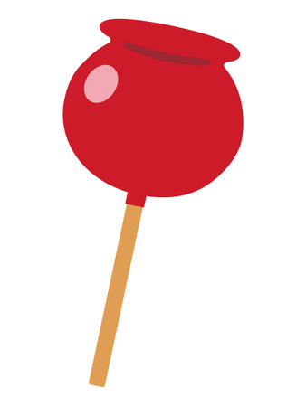 Candy apple icon, simple vector illustrationのイラスト素材