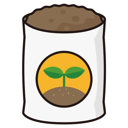 Vector Illustration of a Bag of Plant Fertilizerのイラスト素材