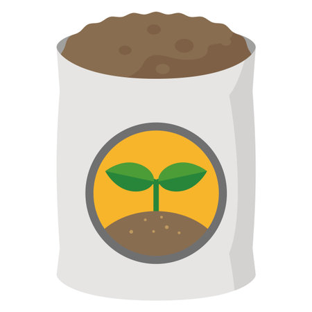 Vector Illustration of a Bag of Plant Fertilizerのイラスト素材