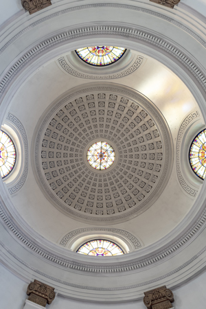 THE HAGUE, 8 May 2018 - View of the ceiling of dome of St Petrus Banden cemetery inside the small chapelのeditorial素材