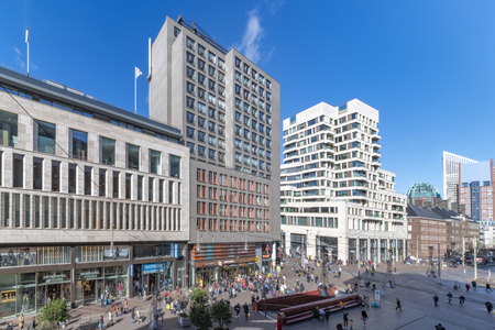 THE HAGUE, 24 February 2019 - View of the city center of the 3rd biggest city in The Netherlandsのeditorial素材