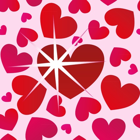Seamless wallpaper, heart. Vector illustrationのイラスト素材
