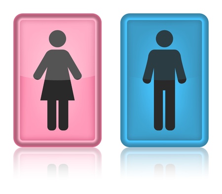 icon toilet, Man & Woman, vector illustrationのイラスト素材