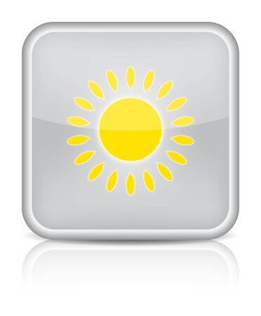 Weather web icon with sun on white background  のイラスト素材