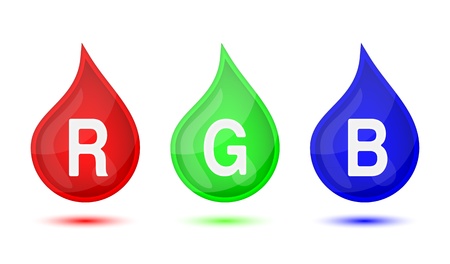 RGB color modes droplet, vector illustrationのイラスト素材