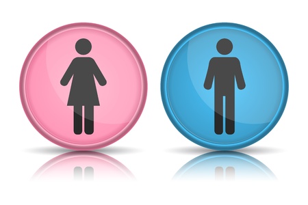 icon toilet, Man &amp, Womanのイラスト素材