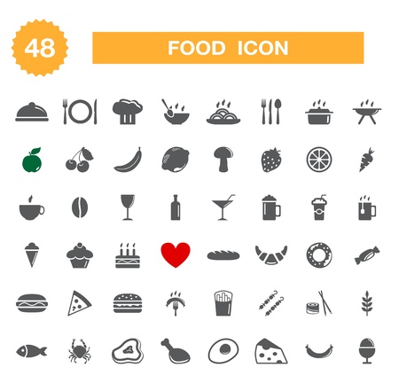 Food icon - set. Vectorのイラスト素材