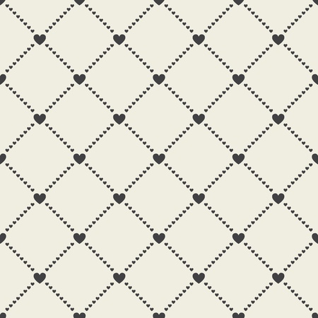 Seamless geometric pattern with hearts  Modern stylish texture  のイラスト素材