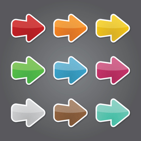 Set of arrows. template for infographicsのイラスト素材