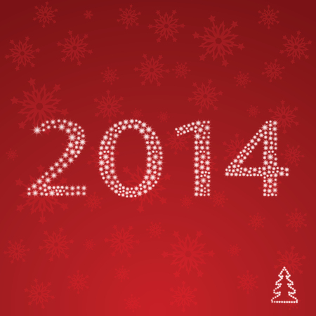 Happy new year 2014 colorful celebrationのイラスト素材