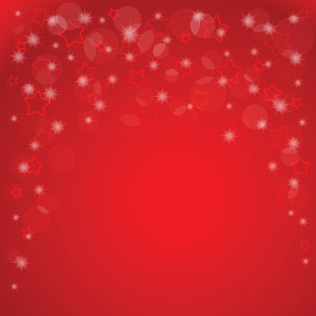 Elegant Christmas red background with stars and place for textのイラスト素材