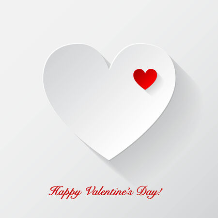 Valentine s day background with paper hearts のイラスト素材