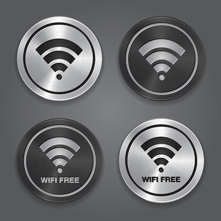 Wireless Network Symbol  Metal app icon  Vectorのイラスト素材