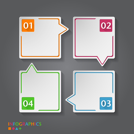 Number Banners Template. Graphic or website layoutのイラスト素材