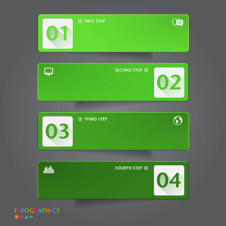 Number Banners Template  Graphic or website layout  Vectorのイラスト素材