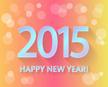 Happy New Year 2015 colorful background. Vector Illustrationのイラスト素材