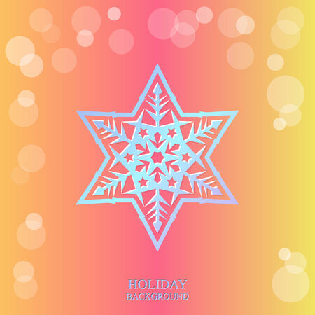 Christmas colorful background with colorful  snowflake. Vector Illustration.のイラスト素材
