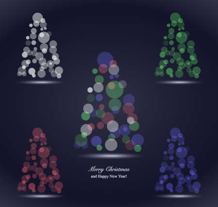 Christmas Background with magic Christmas tree. illustrationのイラスト素材