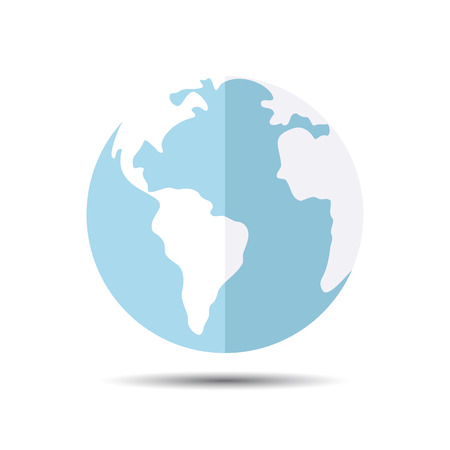 Earth Globe Icons isolated flat illustrationのイラスト素材