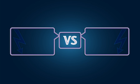 Versus letters fight backgrounds with sun rays style design. VS with speech bubble. Vector illustrationのイラスト素材