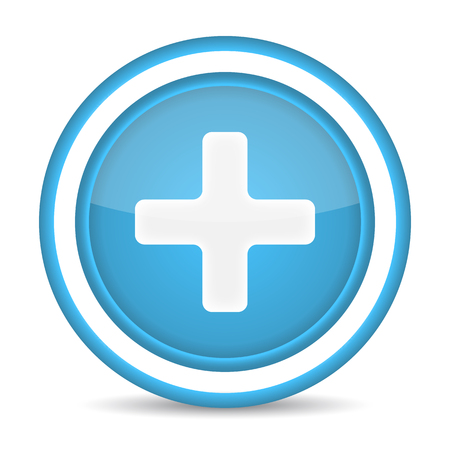 First aid medical button sign isolated on white. Vectorのイラスト素材