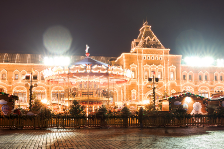 Christmas fair in Moscow. Red Square in Moscowのeditorial素材
