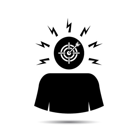 Mind Top Icon. Vector Logo mindのイラスト素材