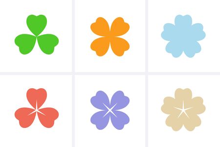 Flower Icons set. Clover Icon. Vector for designのイラスト素材