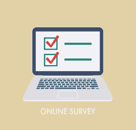 Customer survey, checklist Icon. Flat design vector for webのイラスト素材