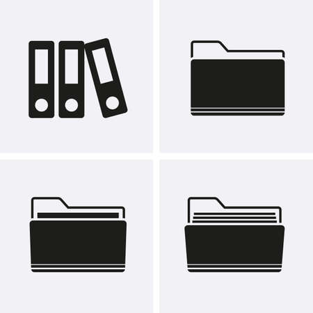 File Icons set. Vector folder icon, file form organizeのイラスト素材