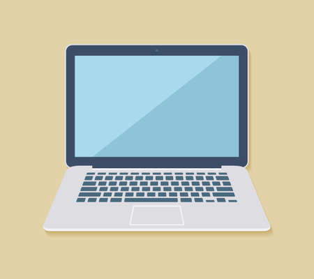 Laptop flat Icon. Vectorのイラスト素材