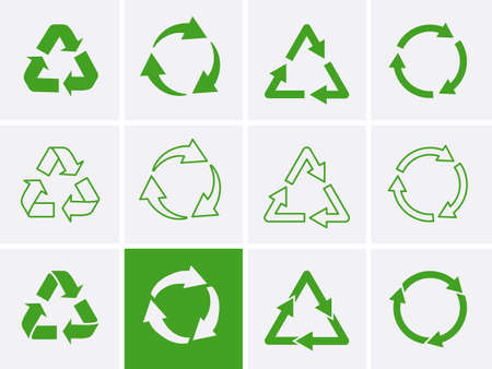 Reuse Icon. Recycle Recycling symbol. Vector illustrationのイラスト素材