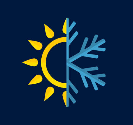 Hot and Cold Temperature Icon. Vectorのイラスト素材