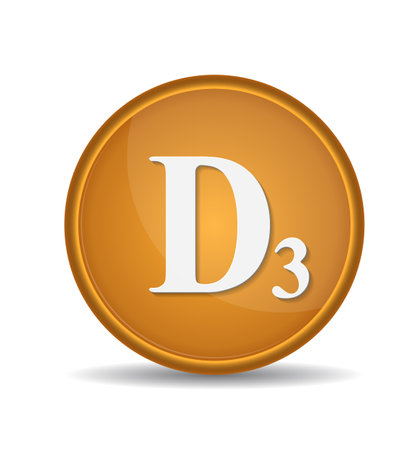Vitamin D3 Icon. Pill capsule, Vector illustration.のイラスト素材
