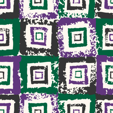 Motley mosaic. Patchwork hand drawn pattern. seamless background. vector illustrationのイラスト素材