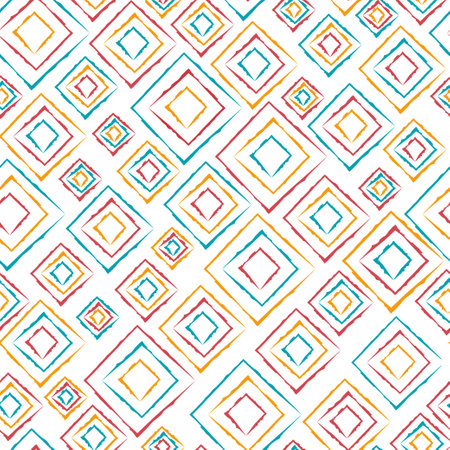 Pattern with colorful rhombusesのイラスト素材