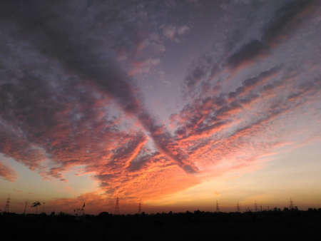 Sunset Colorful Skiesの写真素材