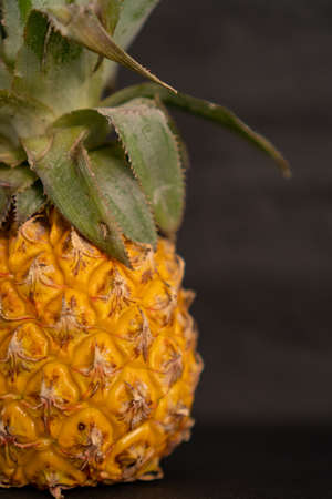 fresh pineapple with green leavesの写真素材