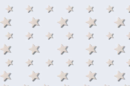 Creative pattern photo of decorative products: gray background and stars decor for home
