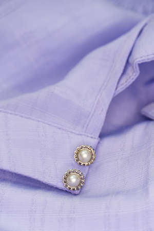 violet blouse in retro style. women's clothing classic with retro elements in purple
